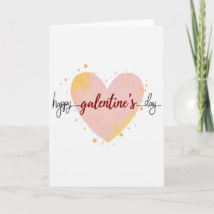 Happy Galentines Day Watercolor Card