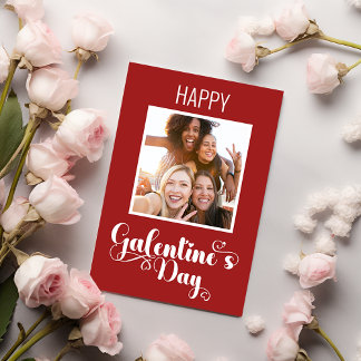 Happy Galentine's Red With Photo Designed by VI Card