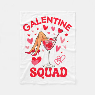 Happy Galentines Squad Valentines Girls Day Febru  Fleece Blanket