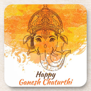 Happy Ganesh Chaturthi Coaster
