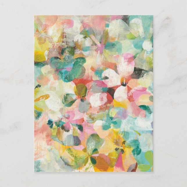 Happy Garden | Soft Pastel Petals Postcard (Front)