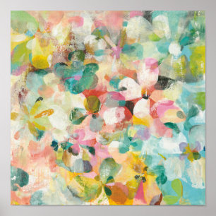 Happy Garden Soft Pastel Petals Poster