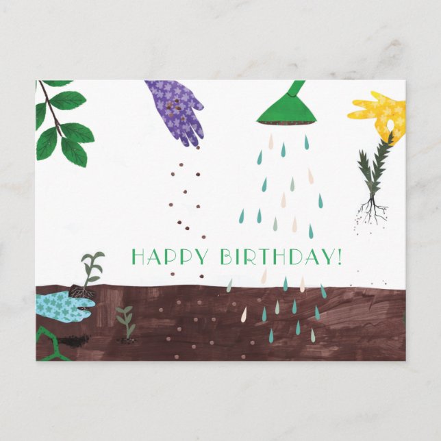 Happy Gardening Season | Gardener Happy Birthday  Postcard (Front)
