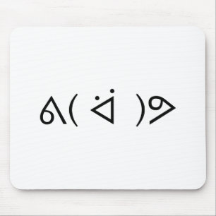 Happy Gary ᕕ( ᐛ )ᕗ Meme Emoticon Emoji Text Art Mouse Pad
