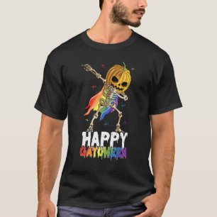 Happy Gayoween Halloween Lgbt Supporter Dabbing Sk T-Shirt