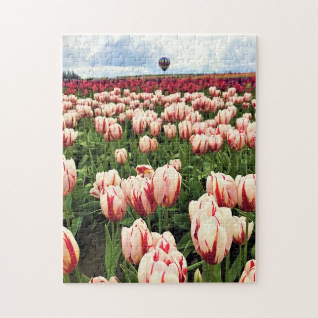Happy Generation Tulip Field, Oregon Jigsaw Puzzle (Vertical)