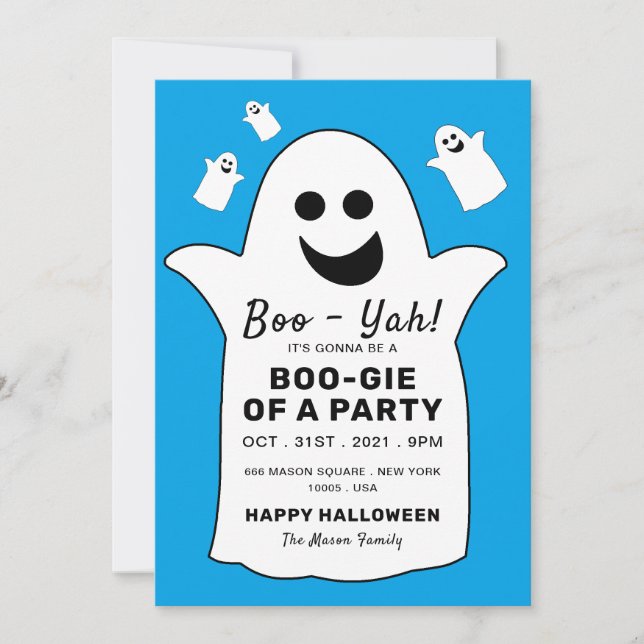 Happy Ghost, Blue Halloween Party (Front)