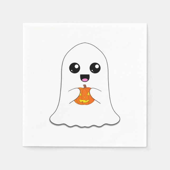Happy Ghost Napkin (Front)