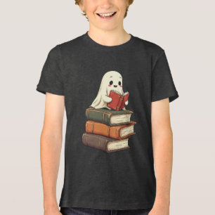 Happy Ghost Reader - Funny Bookworm Tri-Blend Shirt
