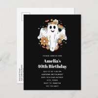 Happy Ghost Retro Hippie Vibe Birthday