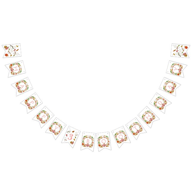 Happy Ghosts Boothday Pink Birthday Bunting (All)