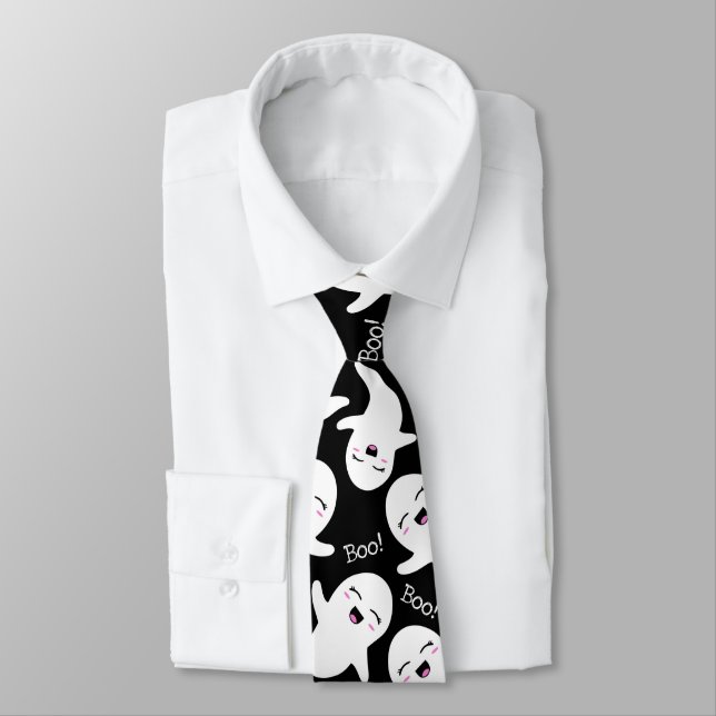Happy Ghosts In Flight! Tie (Tied)