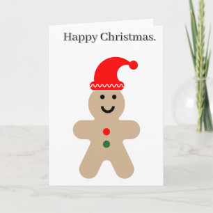 Happy Gingerbread Man Editable Christmas Card