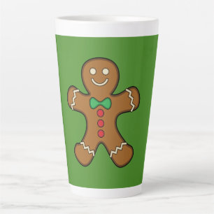 Happy Gingerbread Man Latte Mug