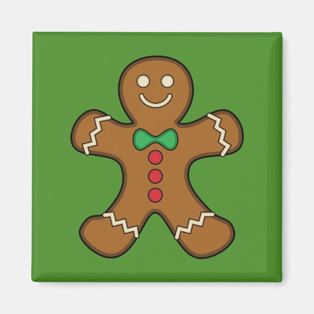 Happy Gingerbread Man Magnet (Front)