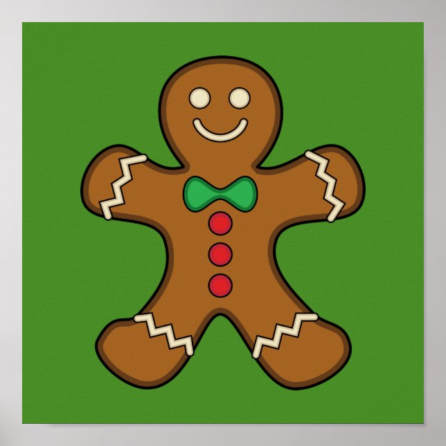 Happy Gingerbread Man Poster (Front)