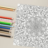 Happy Gingerbreads: Detailed Colouring Page