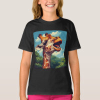 Happy Giraffe Pixel Art T-Shirt