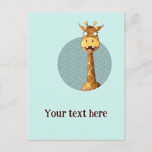 happy giraffe postcard (Front)