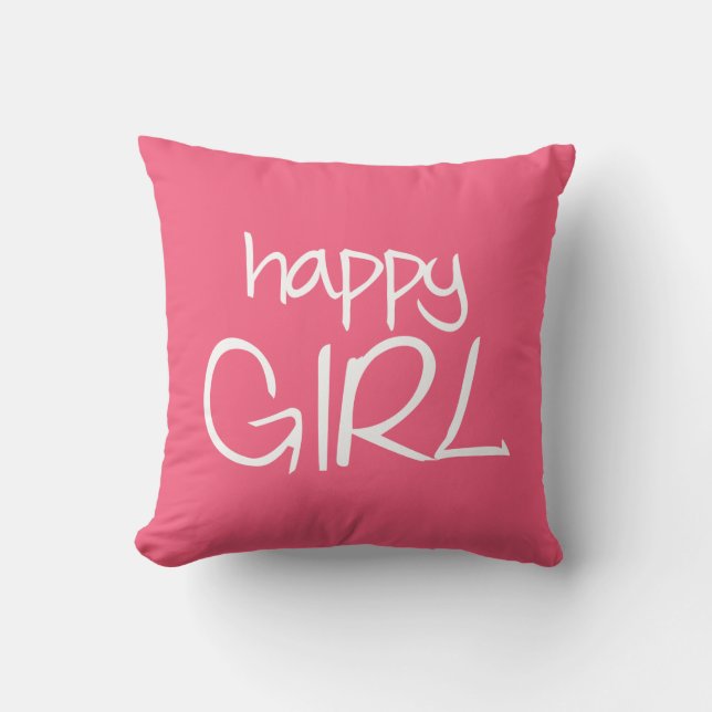 Happy girl cushion (Front)