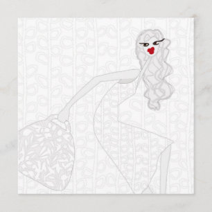 Happy Girl Dancing Colouring Card