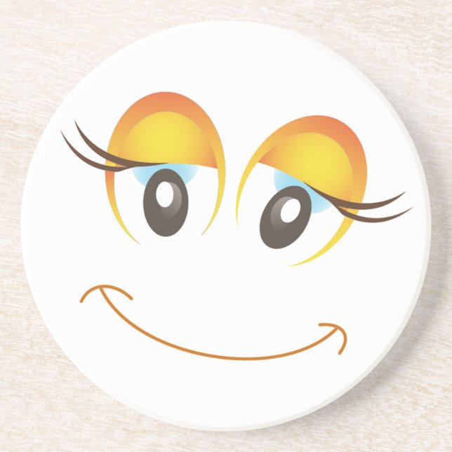 HAPPY GIRL FACE COASTER (Front)