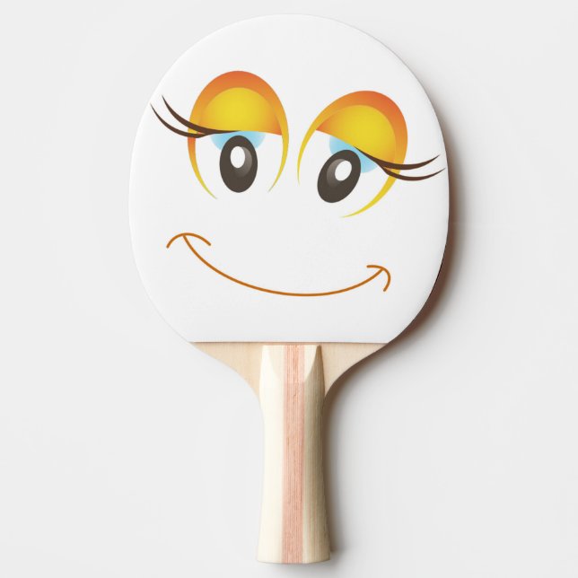 HAPPY GIRL FACE PING PONG PADDLE (Front)