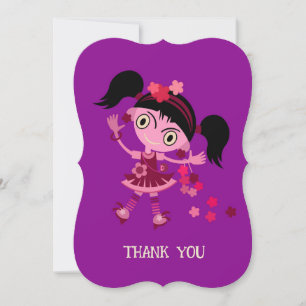 HAPPY GIRL GIFT CRISTMAS THANK YOU CARD