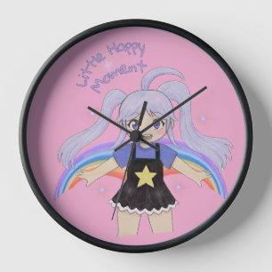 Happy Girl Hand Drawn Illustration – Little Happy Clock