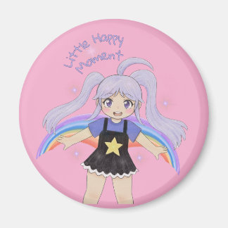 Happy Girl Hand Drawn Illustration – Little Happy Magnet