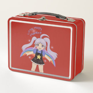 Happy Girl Hand Drawn Illustration – Little Happy  Metal Lunch Box