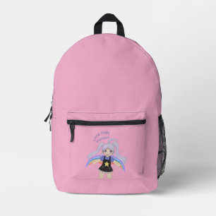 Happy Girl Hand Drawn Illustration – Little Happy Printed Backpack