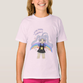 Happy Girl Hand Drawn Illustration – Little Happy  T-Shirt