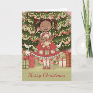 Happy Girl Holiday Card