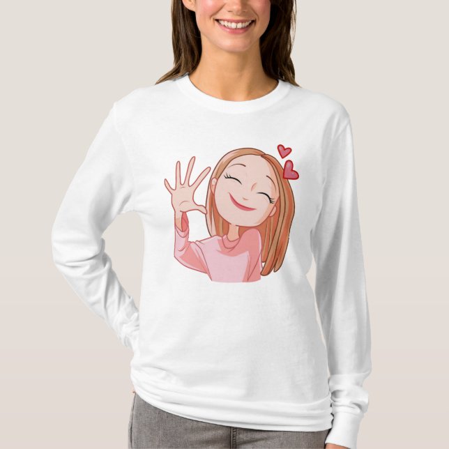 Happy Girl in Love  T-Shirt (Front)