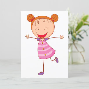 Happy Girl Invitation