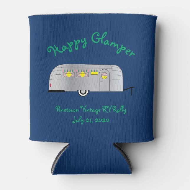 Happy Glamper Vintage Streamline Trailer Can Cooler (Front)