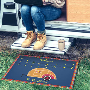 Happy Glamper Woodie Vintage Teardrop Trailer Doormat