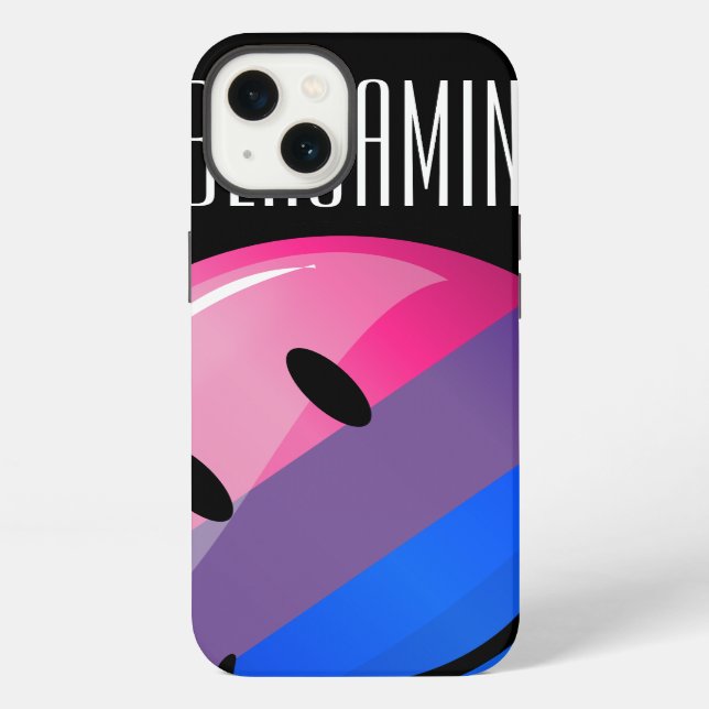 Happy Glossy Bisexuality Pride Flag iPhone Case (Back)