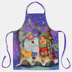 Happy Gnomes Christmas Apron