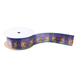 Happy Gnomes Christmas Ribbon Satin Ribbon