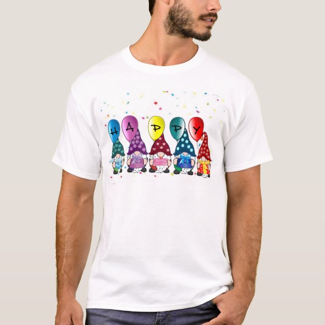 Happy Gnomes  T-Shirt (Front)