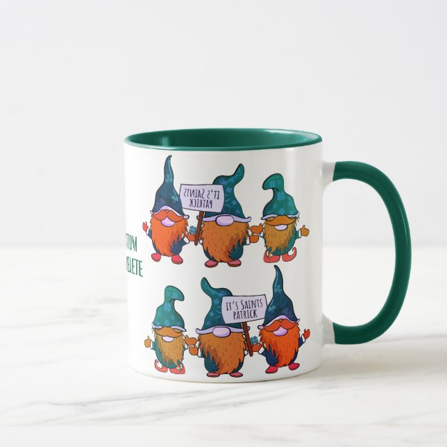 Happy Gnomest St patricks Day Rainbow Shamrok Mug (Right)