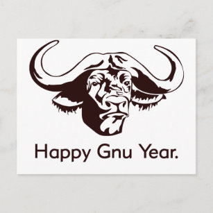 Happy Gnu Year Postcard