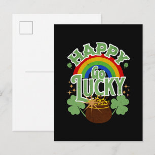 Happy Go Lucky Invitation Postcard