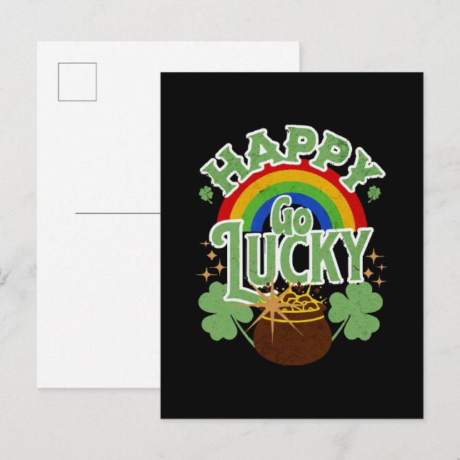 Happy Go Lucky Invitation Postcard (Front/Back)