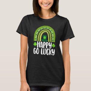 Happy Go Lucky Men St Patrick's Day Rainbow Love T-Shirt