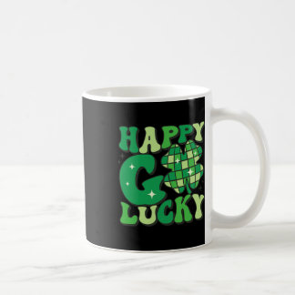 Happy Go Lucky Shamrock St Patricks Day Women Men  Coffee Mug