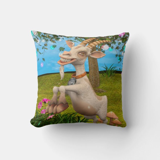 Happy Goat Cushion (Front)