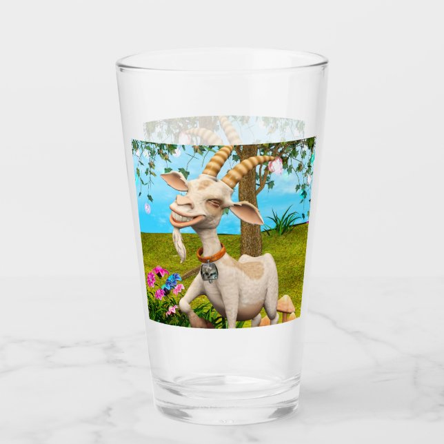 Happy Goat Glass (Front)